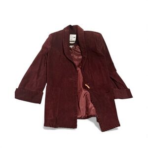 Burgundy Suede Blazer